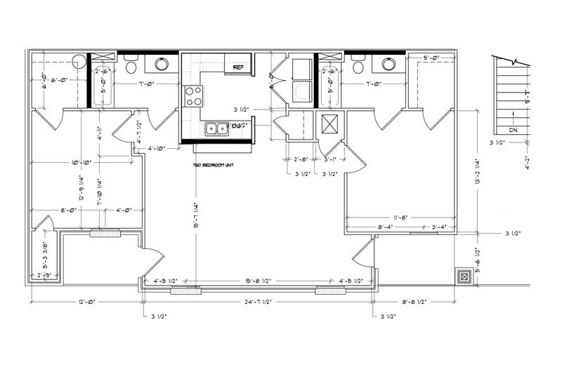 two bedroom floorplan